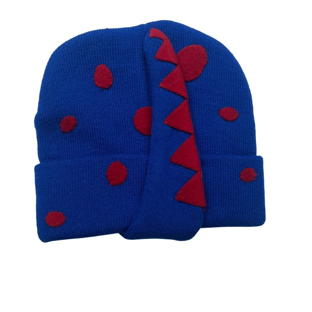 Western Chief Kids Blue Monster Dinosaur Beanie Hat with 3D Tail and Spikes OS‎